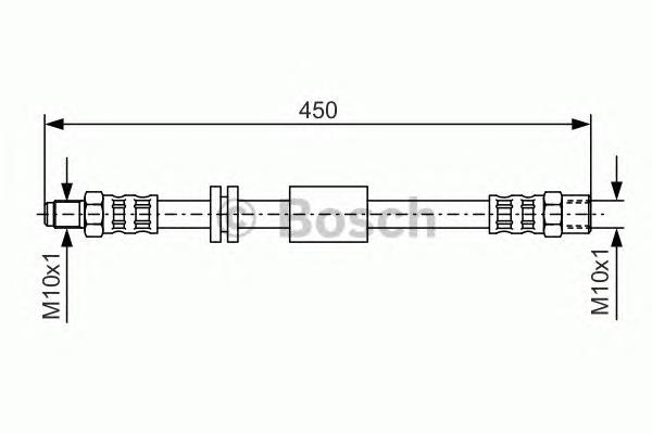 1987476443 Bosch mangueira do freio dianteira