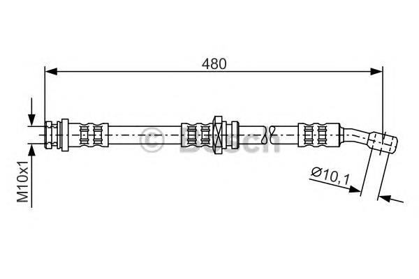 1987476787 Bosch mangueira do freio dianteira