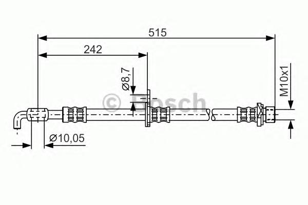 Купить 1987476780 Bosch Шланг тормозной передний, правый