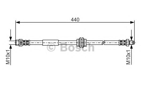 1987476808 Bosch mangueira do freio traseira