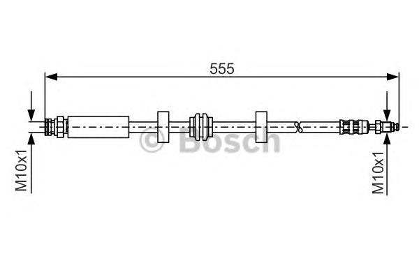 1987476793 Bosch mangueira do freio dianteira