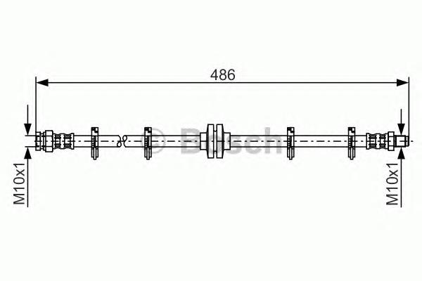 Mangueira do freio dianteira 1987476759 Bosch