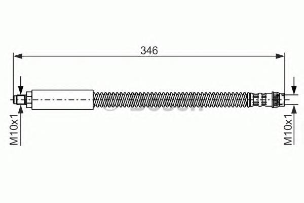 1987476859 Bosch mangueira do freio dianteira