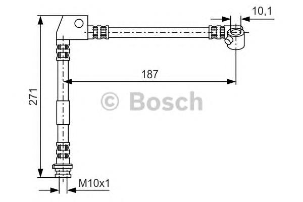 1987476658 Bosch mangueira do freio dianteira direita