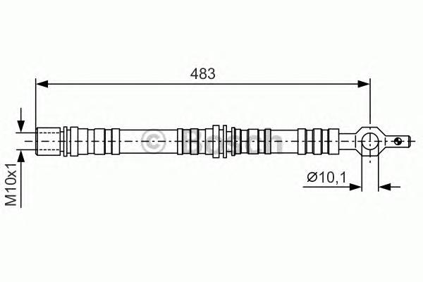 1987476720 Bosch mangueira do freio dianteira