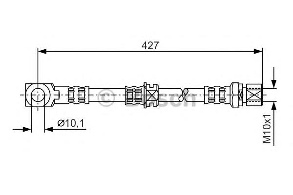 1987476690 Bosch mangueira do freio dianteira