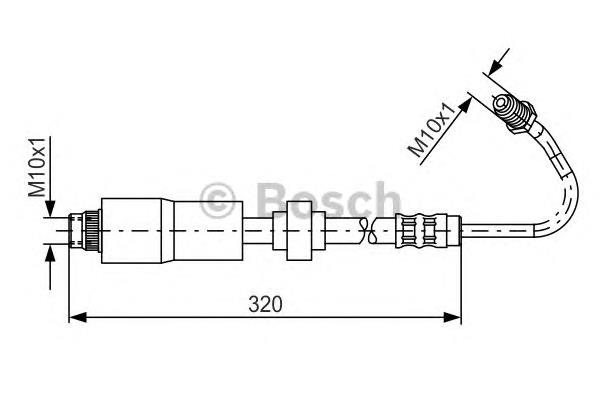 Шланг тормозной задний правый 1987476067 Bosch