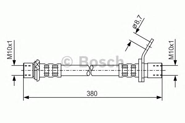 1987476162 Bosch mangueira do freio traseira direita