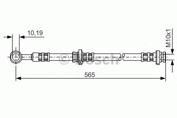 1987476133 Bosch mangueira do freio traseira esquerda