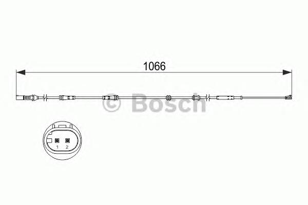 1987473501 Bosch sensor traseiro de desgaste das sapatas do freio