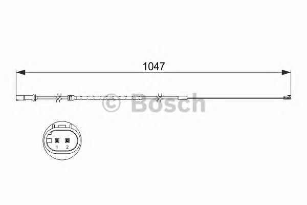 1987473512 Bosch sensor traseiro de desgaste das sapatas do freio