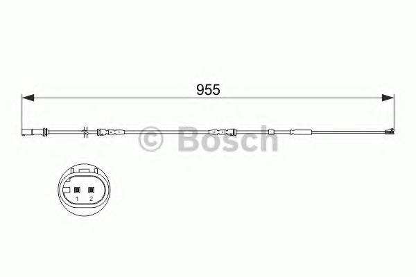 1987473511 Bosch sensor dianteiro de desgaste das sapatas do freio