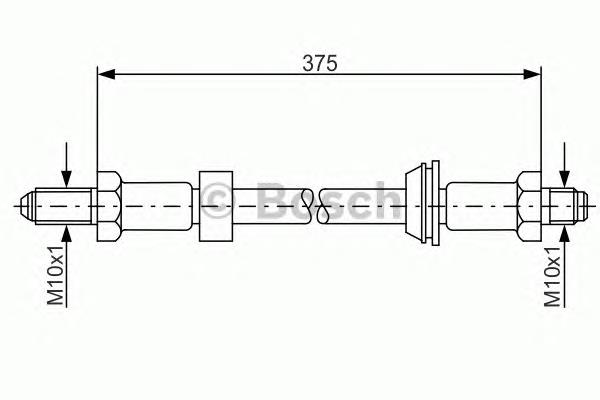 1987476023 Bosch mangueira do freio dianteira