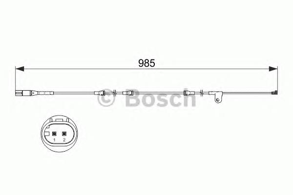 1987473520 Bosch sensor dianteiro de desgaste das sapatas do freio