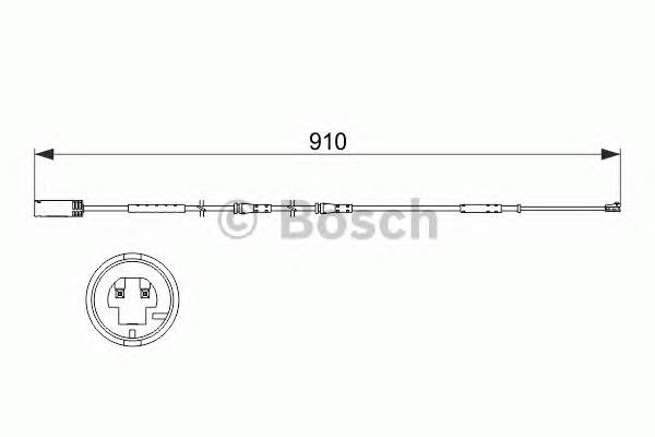 1987473522 Bosch sensor dianteiro de desgaste das sapatas do freio