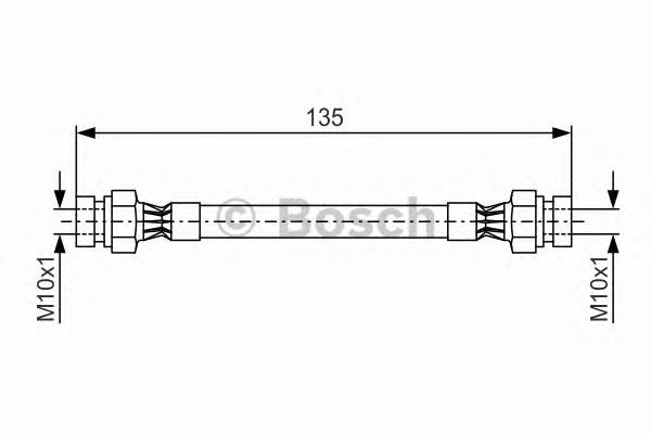 1987476400 Bosch mangueira do freio traseira