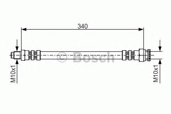 1987476393 Bosch mangueira do freio dianteira