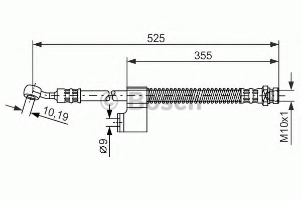 Купить 1987476189 Bosch Шланг тормозной передний, правый