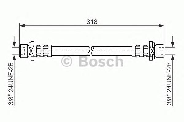 1987476165 Bosch mangueira do freio traseira