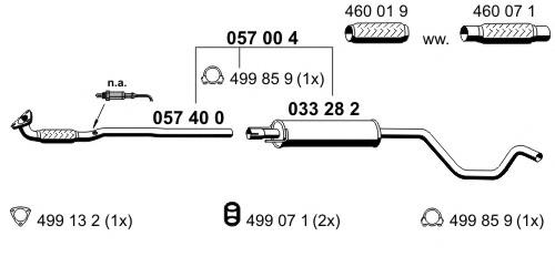 Silenciador, parte central BM50154 BM Catalysts