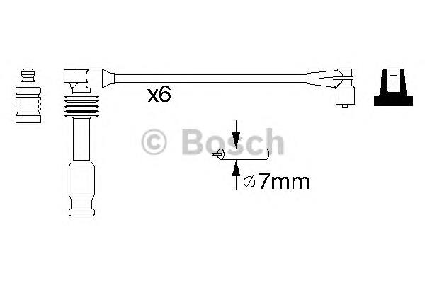 Fios de alta voltagem, kit 0986357055 Bosch