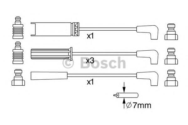 0986356972 Bosch fios de alta voltagem, kit