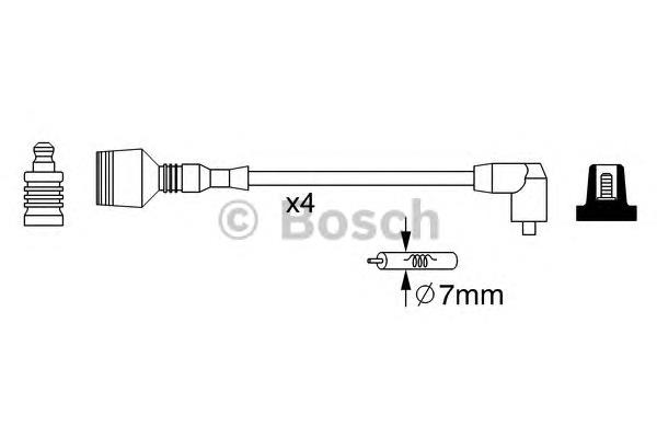 0986357269 Bosch fios de alta voltagem, kit