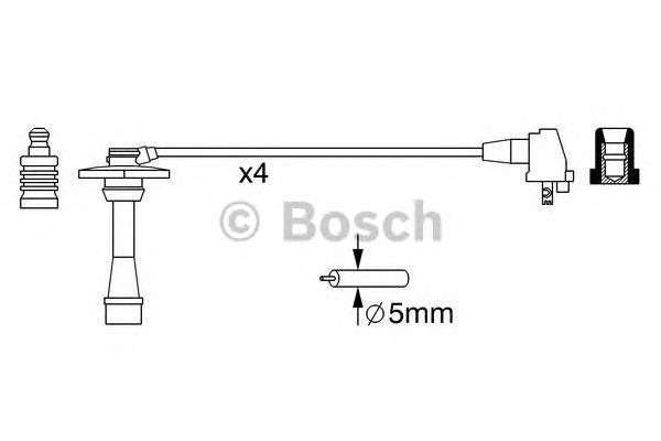 0986357259 Bosch fios de alta voltagem, kit