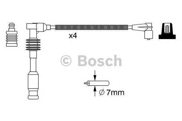 0986357234 Bosch fios de alta voltagem, kit