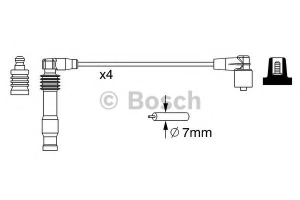 Fios de alta voltagem, kit 0986357228 Bosch