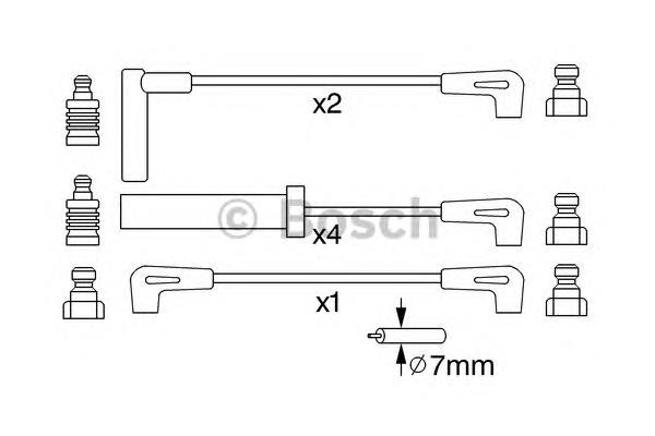 0 986 357 229 Bosch fios de alta voltagem, kit