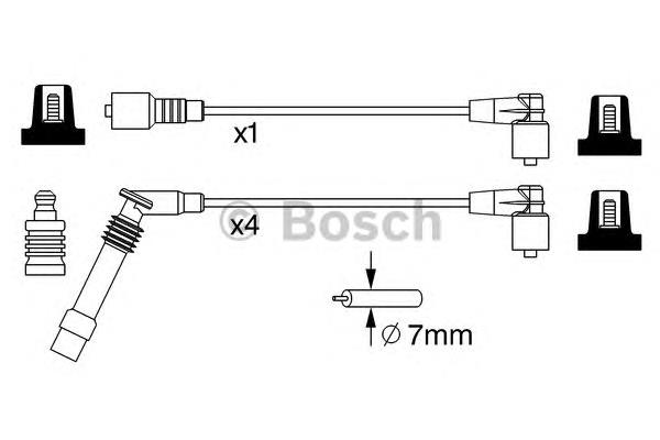 0 986 357 247 Bosch fios de alta voltagem, kit