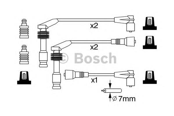 0 986 357 242 Bosch fios de alta voltagem, kit