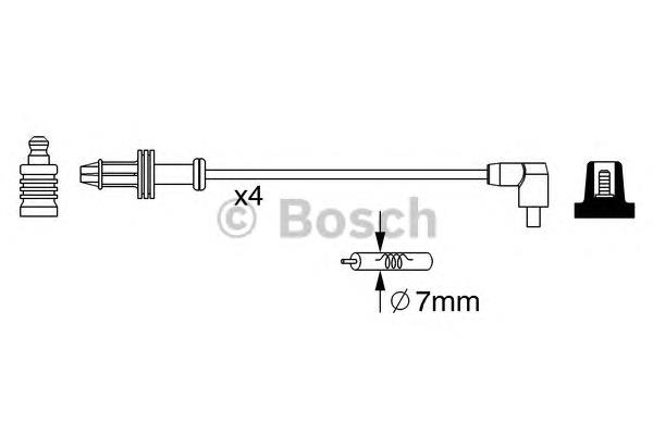 0 986 357 240 Bosch fios de alta voltagem, kit