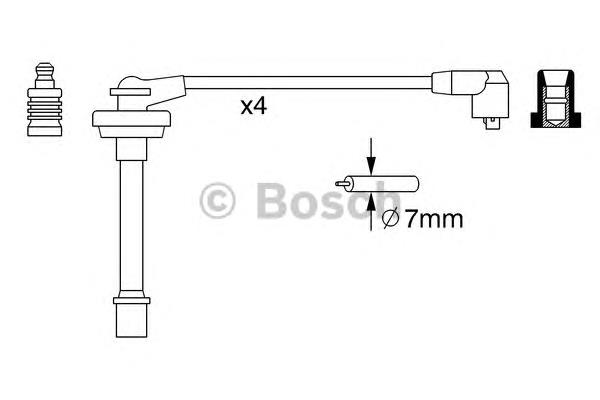 0 986 357 278 Bosch fios de alta voltagem, kit