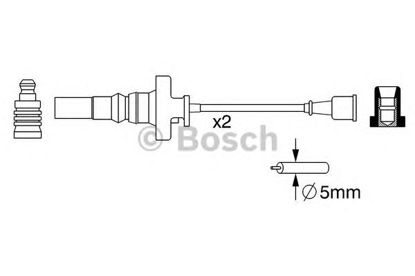 0986357273 Bosch fios de alta voltagem, kit