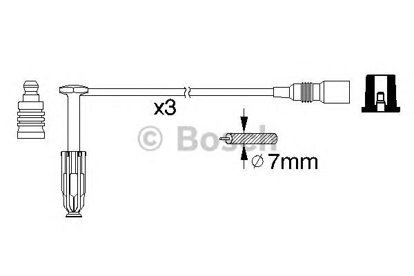 Fios de alta voltagem, kit 0986356329 Bosch