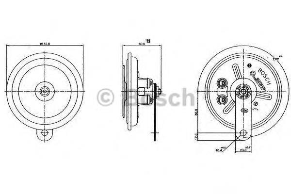 Звуковой сигнал 0986320301 Bosch