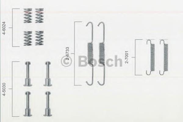 1987475149 Bosch kit de montagem das sapatas traseiras de tambor