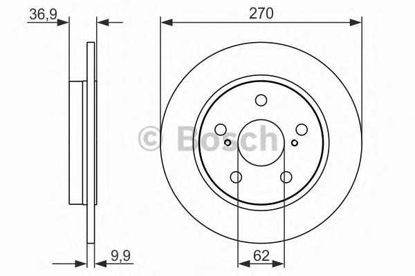 0986479519 Bosch disco do freio traseiro