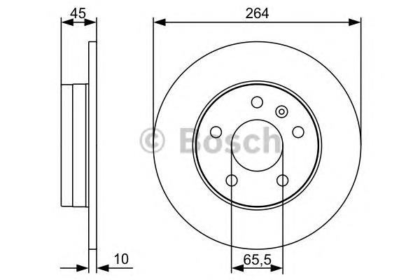 0986479516 Bosch disco do freio traseiro