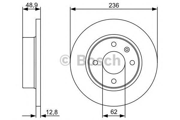 0986479491 Bosch disco do freio dianteiro