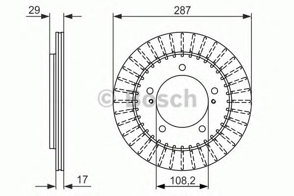 0986479486 Bosch disco do freio dianteiro