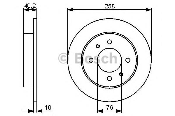 0986479484 Bosch disco do freio traseiro