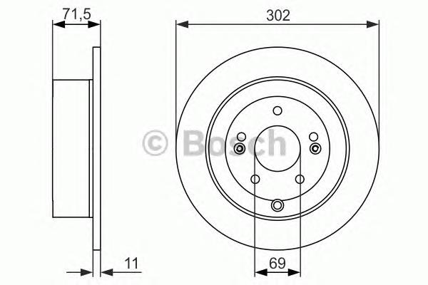 0986479509 Bosch disco do freio traseiro