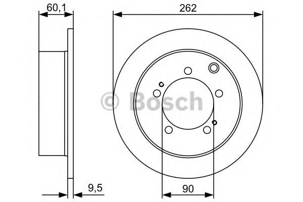 0986479512 Bosch disco do freio traseiro