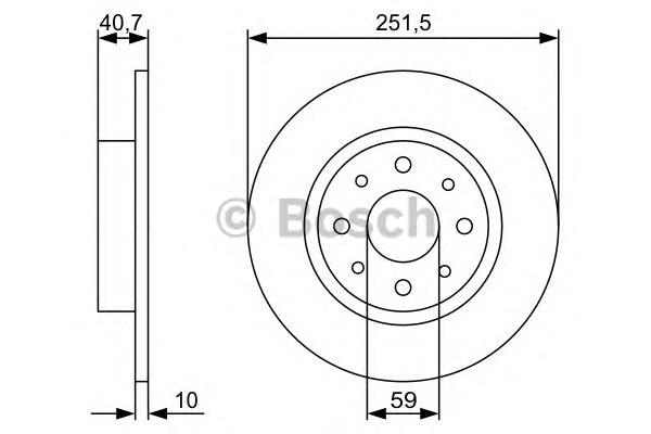 0986479502 Bosch disco do freio traseiro