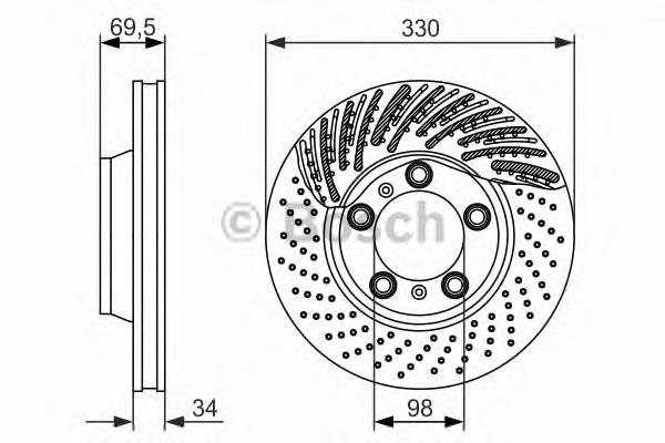 986479579 Bosch disco do freio dianteiro