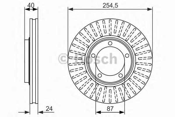 Передние тормозные диски 0986479596 Bosch