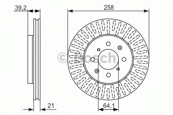 0986479594 Bosch disco do freio dianteiro